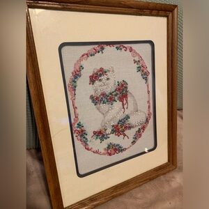 BEAUTIFUL Handmade Vintage Cat Picture